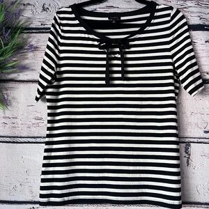 Talbots black and white top